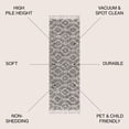 thumbnail image 3 of JONATHAN Y MERCER SHAG 2 x 8 Runner Rug, Mercer Plush Tassel Moroccan Diamond - Gray/Cream, MCR105C-28, 3 of 4