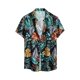thumbnail image 4 of Conjuntos cortos Cagnkofi para hombre, conjuntos de 2 piezas, chándales de verano, conjunto informal de camisa y pantalones cortos de manga corta con estampado de rayas y botones, 4 of 7