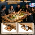 thumbnail image 3 of Avocahom Solid Wood Board Game Table for 4–6 with Removable Top, 54" x 31" Gaming Surface, Game Mat, 6 Cup Holders & Hobby Tray – Convertible Gaming and Dining Table for D&D , Card Game and Puzzle, 3 of 10
