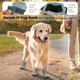 thumbnail image 4 of ROZKITCH Dog Shoes for Medium Dogs,Anti-Slip Dog Boots & Paw Protectors for Hardwood Floors,Reflective Dog Booties for Hot Pavement Winter Snow Hiking,Pink,4PCS,Size 7, 4 of 9