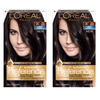 (2 pack) L'Oreal Paris Superior Preference Fade-Defying Shine Permanent Hair Color, 3C Cool Darkest Brown