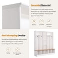 thumbnail image 6 of Euroco Adjustable Shleves 8 Hooks Coat Rack Shoe Cabinet Storage Bench Hall Tree, 6 of 7
