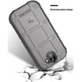 thumbnail image 3 of Nakedcellphone Case compatible with Kyocera Duraforce Pro 2 Phone, [Gray] Special Ops Tactical Armor Rugged Shield Flexible Cover [Anti-Fingerprint, Matte Texture] for E6910/E6920, 3 of 8