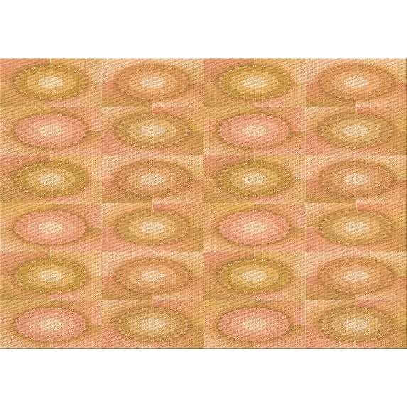 Ahgly Company Machine Washable Indoor Rectangle Transitional Neon Orange Area Rugs, 3' x 5'