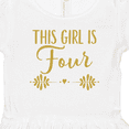 thumbnail image 4 of Inktastic 4th Birthday Gold 4 Year Old Party Girls Girls Toddler Dress, 4 of 5