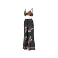 thumbnail image 2 of ZAXARRA Women Clothes Set White Butterfly Printed Pattern Tops and Long Pants, 2 of 8