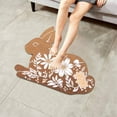 Easter Floor Mat Easter White Printed Rabbit Floor Mat Rabbit Shape