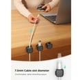 thumbnail image 3 of 12 Pack Adhesive Cable Clips, Magnetic Cable Clips, Ideal Cable Management Cord Organizer Wire Keeper for Desk, Nightstand, Phone Charger, Computer, Home, Office, Car, Black, 3 of 7