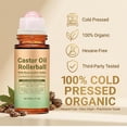thumbnail image 2 of Rose Quartz Castor Oil Roller, 100% Cold Pressed Moisturizing Oil with Rose Quartz Roller Ball, for Face Body Hair Eyebrows, Skin Care(1PC), 2 of 8