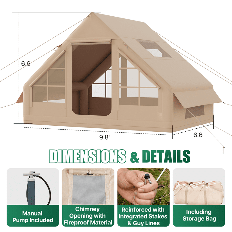 Clouddwell 4-8 Person Inflatable Tents for Camping, Instant Setup