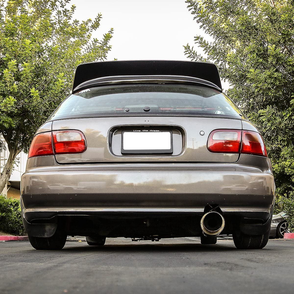DNA Motoring For 1992-2000 Honda Civic 2DR 4DR 4.5" Muffler Burnt Tip Catback Exhaust System