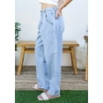 thumbnail image 2 of Women's Classic High Waisted Boyfriend Cropped Denim Jeans Loose Harem Pants, 2 of 7