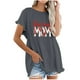 thumbnail image 1 of Camiseta informal para mujer, blusa estampada con cuello redondo y manga corta, Tops OAVQHLG3B Store  lin121212, 1 of 4