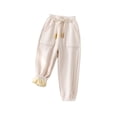 thumbnail image 2 of Swuxness Toddler Thickening Casual Pants, Kids Winter Pants, Winter Boys and Girls Adding Velvet and Thickening Warm Pants and Casual Pants White, 2-3 Years, 2 of 3