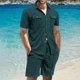 thumbnail image 2 of Eres Más Que una Camisa de Puntuación de Prueba de Color Sólido Casual con Cuello, Bolsillo con Botones de Manga Corta, 2 of 9