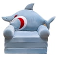 thumbnail image 1 of Sofá plegable de felpa Runskmd para niños, sillón con respaldo 2 en 1, sofá plegable con dibujos animados, sofá cama abatible para sala de estar y dormitorio, sin relleno., 1 of 6