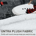 thumbnail image 7 of Tirrinia Christmas Sherpa Throw Blanket Queen Bedding Reversible, All Ages, 90x90 inches, Snow Man, 7 of 7