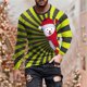 thumbnail image 1 of Blusas y camisas de manga larga con cuello redondo para hombre, estilo casual, cuello redondo, manga larga, camiseta estampada de Halloween, blusa de poliéster para hombre., 1 of 5