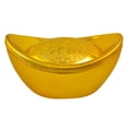 thumbnail image 1 of 1 pieza de adorno de escritorio de plástico de juguete de lingote de oro simulado (dorado), 1 of 6