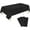 Black, variant on Cterwk 2 Pack Plastic Tablecloths 54 x108 Inch Table Cover Rectangle Disposable Plastic Table Cloths for Birthday Weddings Party