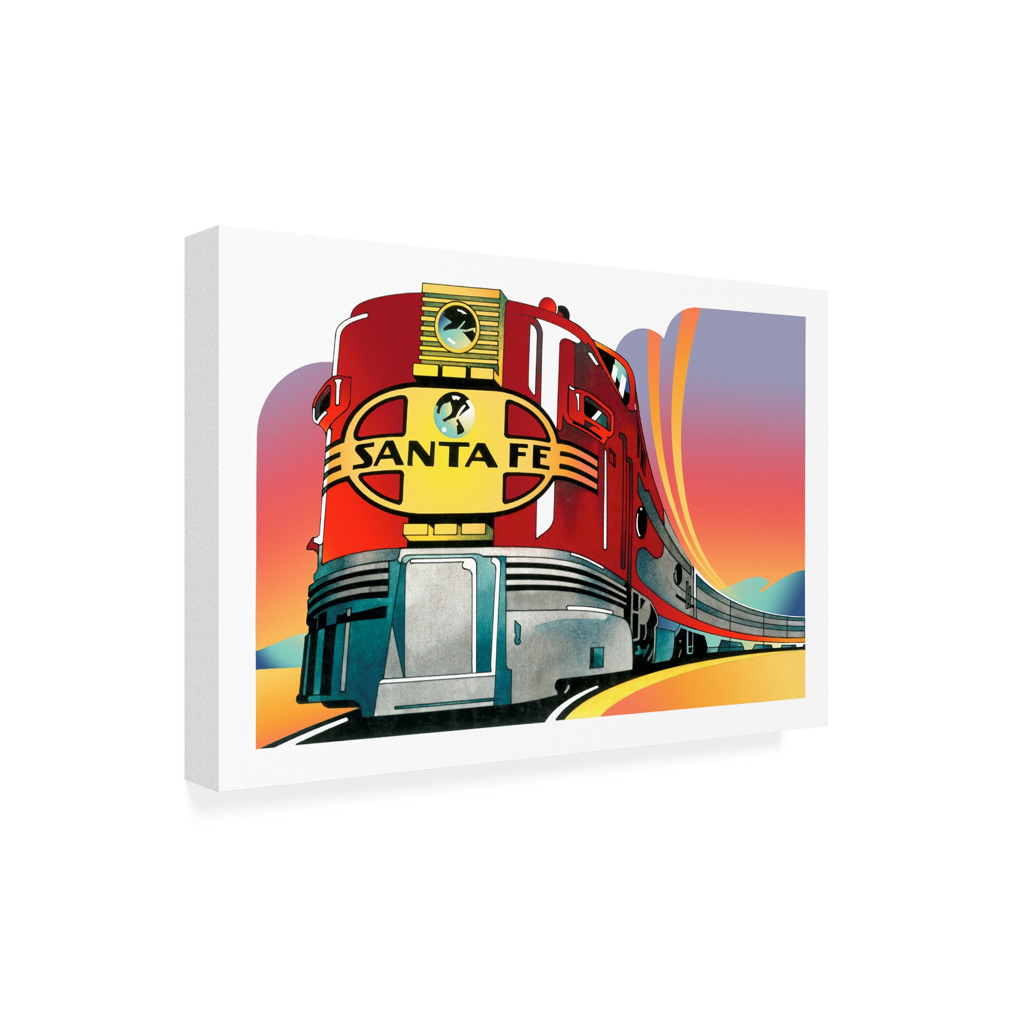 Trademark Fine Art 'Santa Fe Train' Canvas Art by David Chestnutt