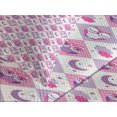 thumbnail image 4 of Ambesonne Cartoon Quilted Bedspread Set 3 Pcs, Checkered Pattern Owls Art, King Size, Purple and Pink, 4 of 5
