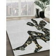 thumbnail image 2 of Ahgly Company Indoor Square Patterned Carbon Gray Novelty Area Rugs, 6' Square, 2 of 6