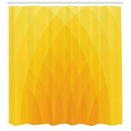 Yellow Shower Curtain Illustration Of Modern Unusual Shaded
