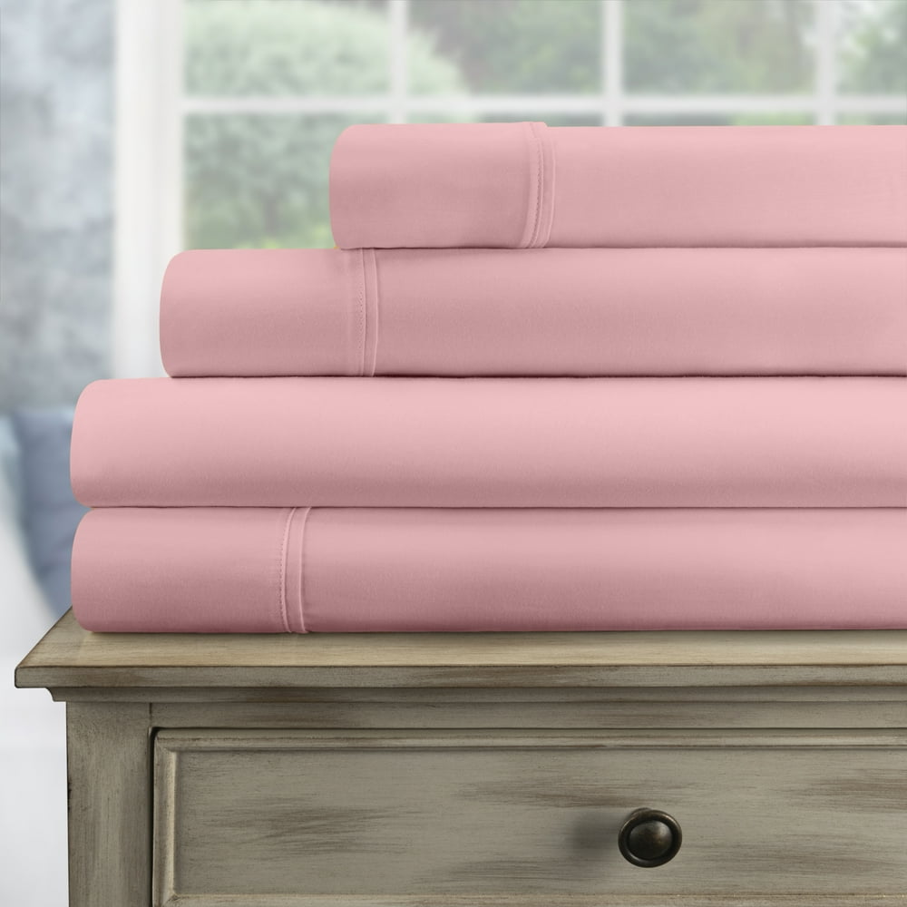 100% Combed Cotton Twin XL Sheet Set, 300TC, Solid, Lavender - Walmart