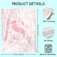 thumbnail image 6 of Coquette Pink Bow Throw Blanket, Personalized Initial S Fluffy Flannel Blanket for Women, Custom Monogram Gift for Daughter, Teens, Girls, 50x60 Inches, 6 of 10