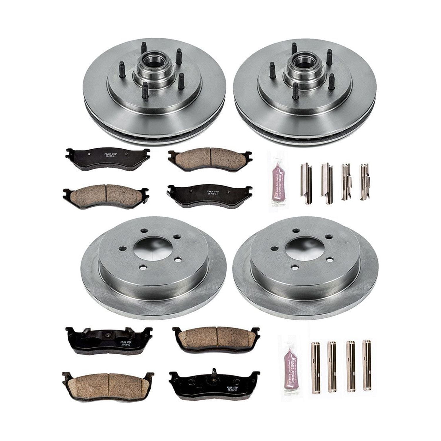 Power Stop Front and Rear Stock Replacement Brake Pad and Rotor Kit KOE1881