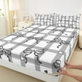 thumbnail image 3 of Feelyou Black Kawaii Bow Bed Sheets, Kawaii Cartoon Love Heart King Sheets, Teens Kids Girls Women Sheet Set, Lightweight Room Decor, 4 Pieces, 3 of 7
