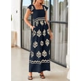 thumbnail image 4 of DOKOTOO Womens Jumpsuits Vacation Printed Jumpsuit High Waist Plus Size Overalls with Pockets Dark Blue 2XL US18-20, 4 of 8
