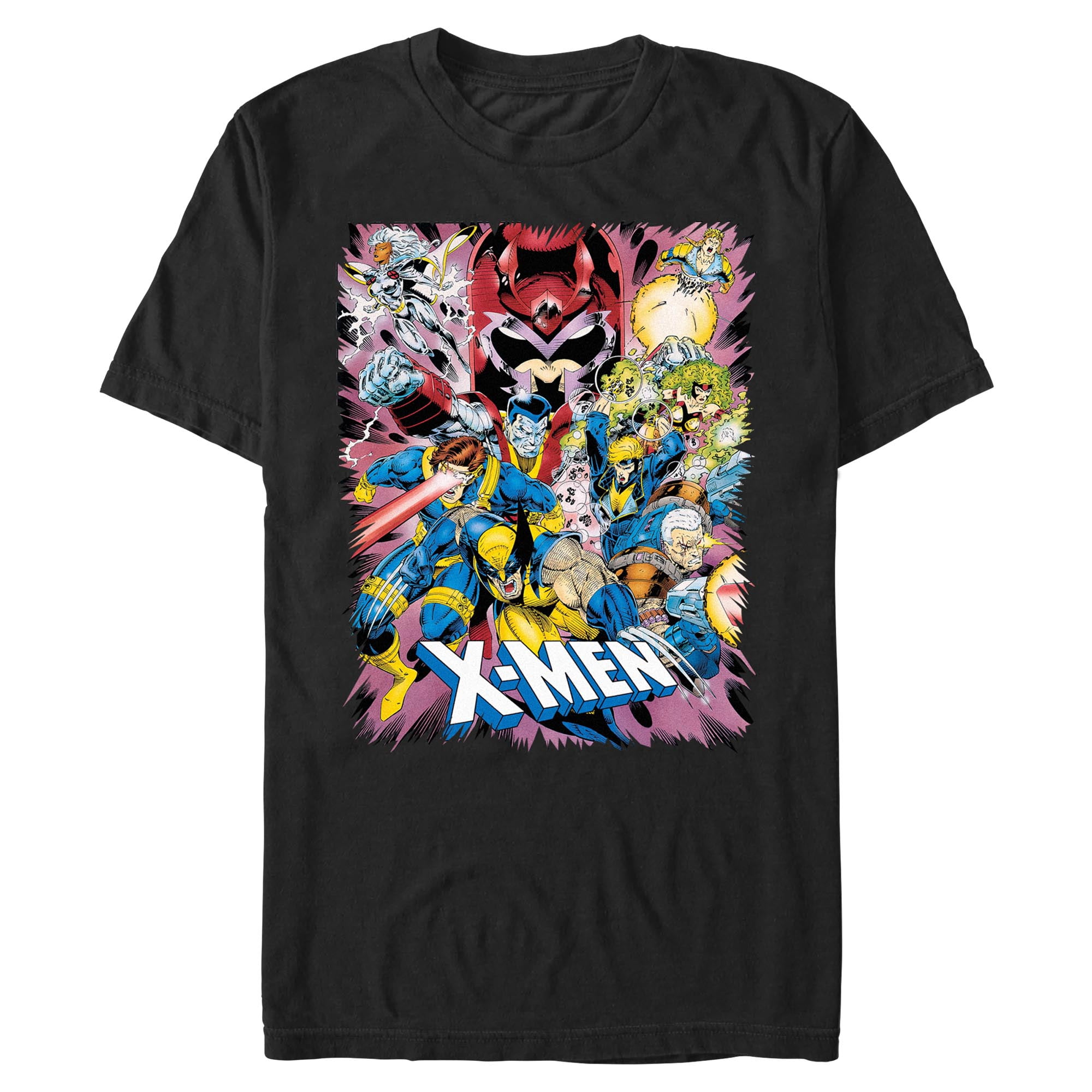 Mens Marvel: X-Men '97 Jump Out Comic Poster T Shirt
