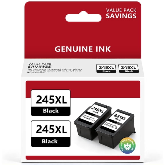 PG-245 XL High Yield Black Ink Cartridge Compatible for Canon Ink 245 245XL Ink Cartridge (2 Black)