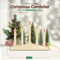 thumbnail image 6 of Tupkee Christmas Candolier Window Candles  with Flickering Bulbs  5-Lights Indoor -Flameless Electric Window Candles Candelabra, 6 of 7