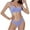 Blue, variant on Bra For Women Women's No Rims Sling With Chest Pad Large Size Comfortable Suit Underwear