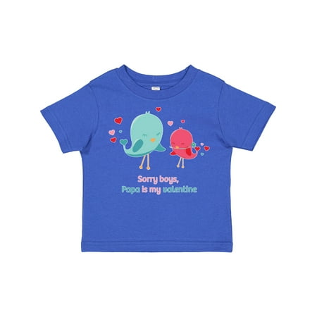 

Inktastic Papa is My Valentine Gift Toddler Toddler Girl T-Shirt
