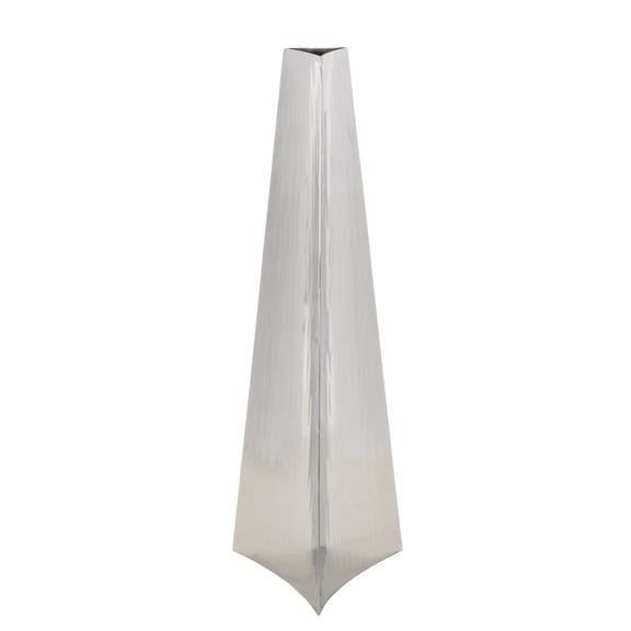 DecMode 22" Hammered Silver Stainless Steel Metal Vase