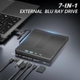 thumbnail image 3 of 7 in 1 External Blu Ray Drive, Support 100G Disc Read&Write, Optical Drive BD/CD/DVD Drive Burner for PC Laptop Desktop, 3 of 8