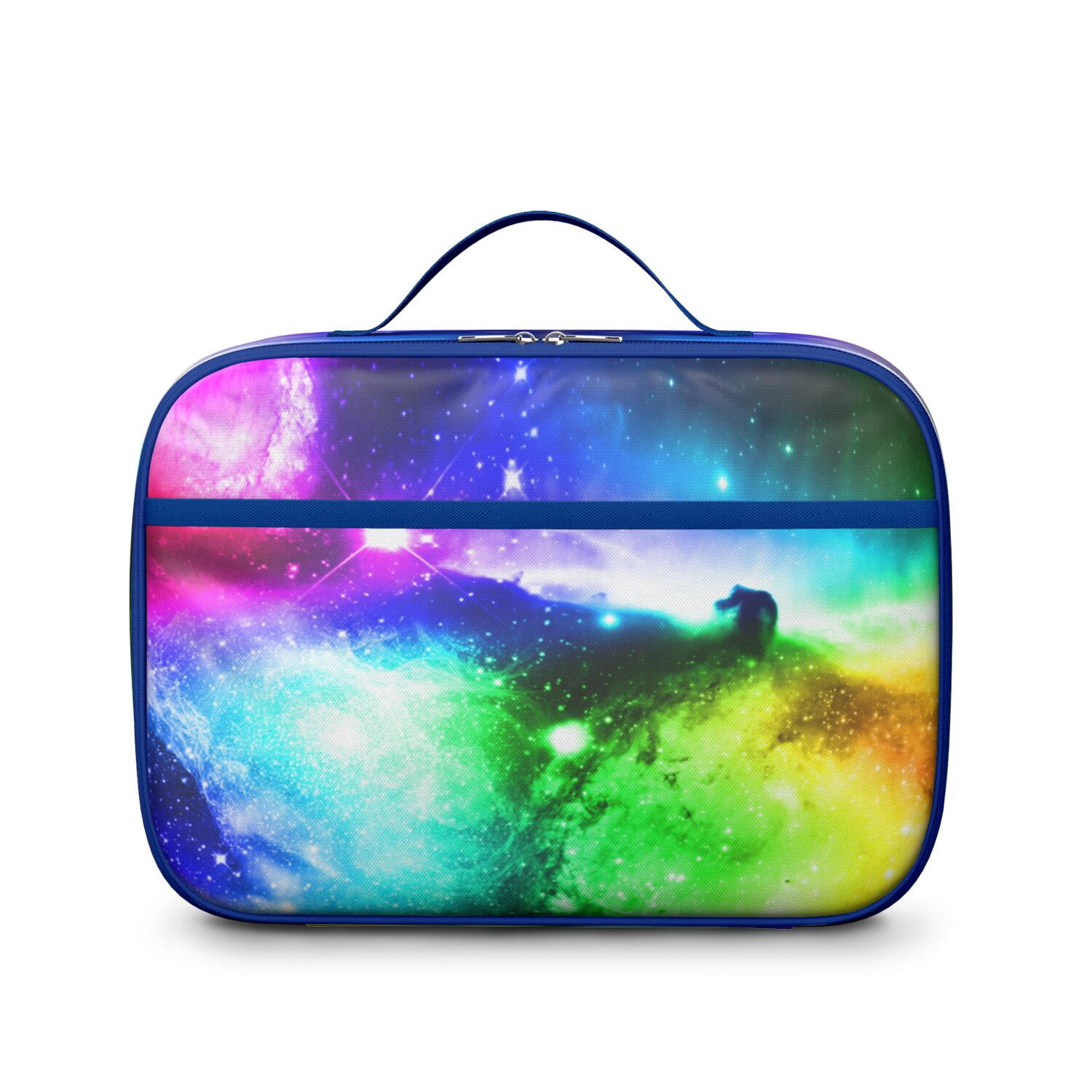 Space-themed Lunch Bag, Insulated Lunch Box with Cute Astronaut, Galaxy, Nebula, Rocket, and Starry Night Designs – Durable, Lightweight Lunch Tote for School, Travel, and Picnic