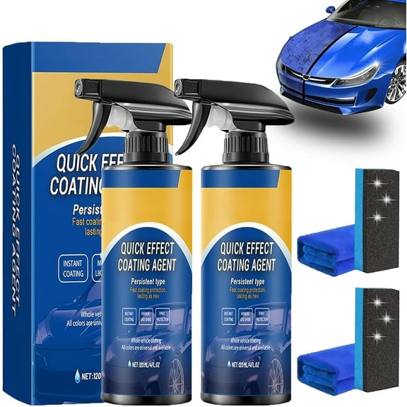 Undersunny Car Shine, Quick Effect Coating Agent for Car, 2025 New Advanced Cars Quick-Acting Coating Agent Spray 4 FT.OZ, Waterless Wash, for All Cars