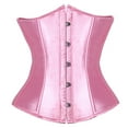 thumbnail image 4 of S-6XL Sexy Gothic Underbust Corset Satin Lace up Boned Body Shaper Waist cincher Bustier Plus Size, 4 of 5