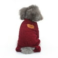 thumbnail image 3 of Dog Jumpsuit,Dog Winter Warm Onesie Pajamas,Cold Weather Pullovers for Small Medium Dogs XS(Red), 3 of 7