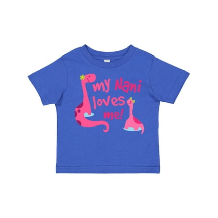 

Inktastic My Nani Loves Me Girl Dinosaur Gift Toddler Toddler Girl T-Shirt