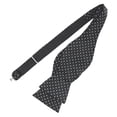 thumbnail image 4 of Corbata de moño Hugo Pajarita negra clásica con puntos blancos, 4 of 7
