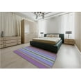 thumbnail image 5 of Ahgly Company Machine Washable Indoor Round Transitional Columbia Blue Area Rugs, 5' Round, 5 of 7