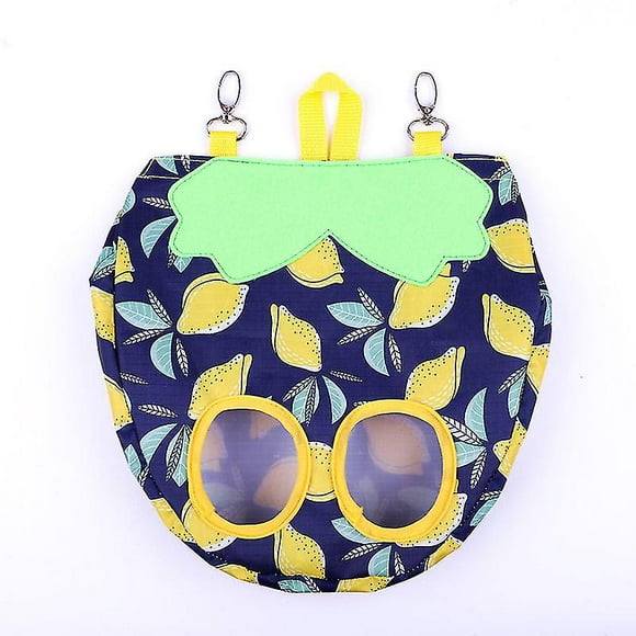 Rabbit Hay Feeder Bag Cage Hay Dispenser Hanging Feeder Bag (Blue Lemon Strawberry)