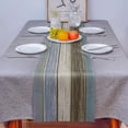 thumbnail image 5 of Holiday Table Runner Cotton-Burlap Linen 72 Inches Long Multi Color, Waterproof Dining Table Decor for Farmhouse Wedding Banquet Party Decor Dress Scarf 14''''x 72'''', 5 of 6