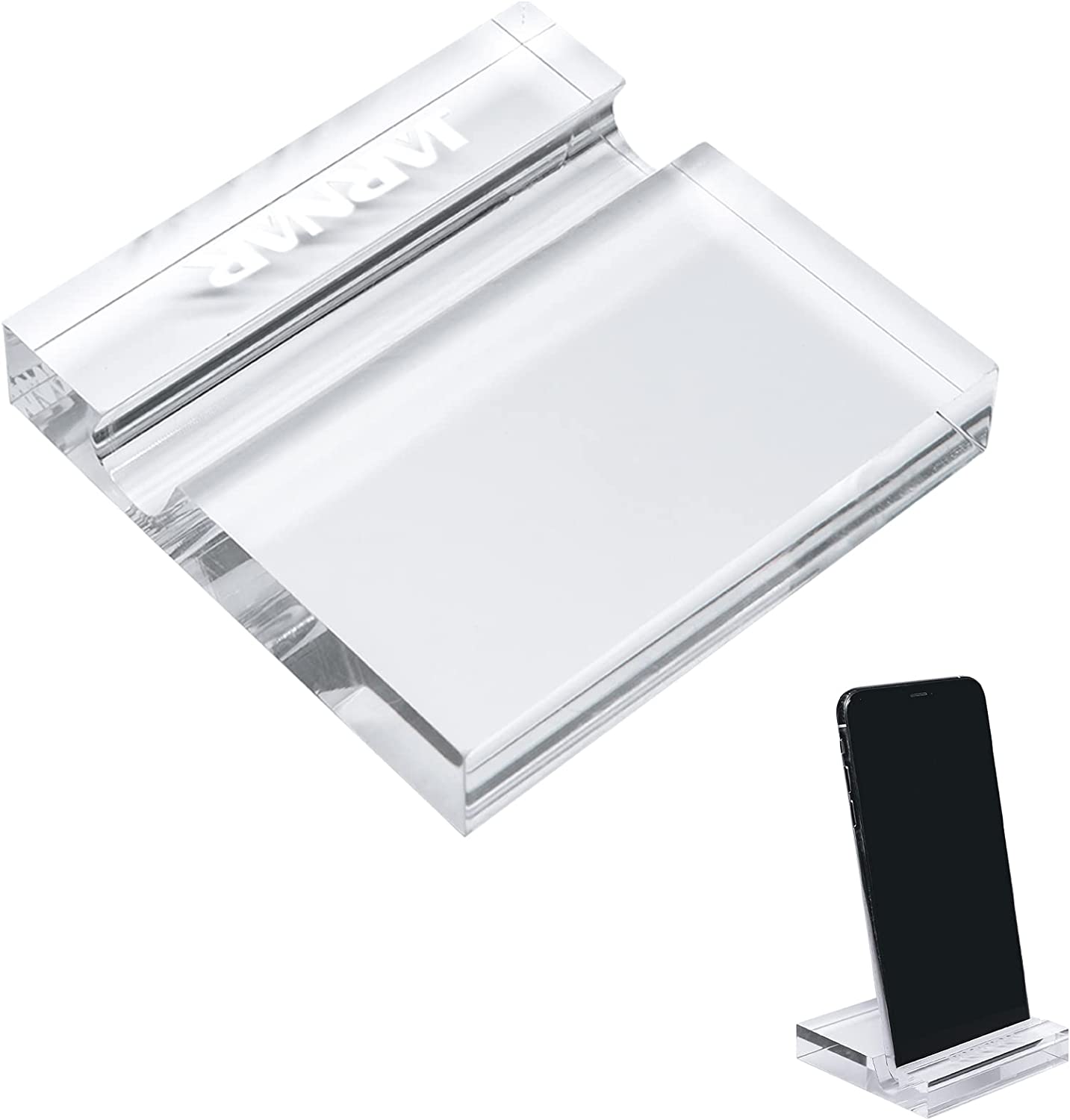 Desk Phone Stand, Cell Phone Holder for Desk,Square Transparent Mobile Phone Desktop Holder